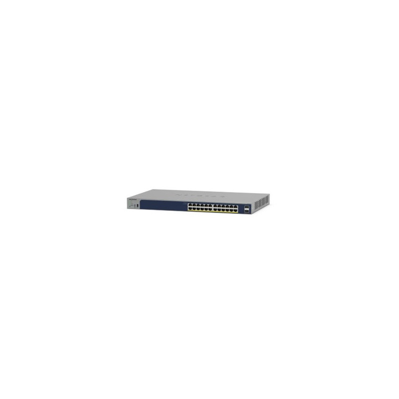 NETGEAR 24-Port Gigabit Ethernet Smart PoE Switch (GS724TPP) - with 24 x PoE+ @ 190W, 2 x 1G SFP, Desktop/Rackmount, and Limited