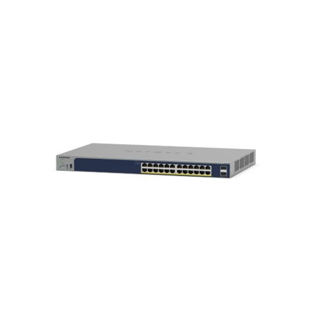 NETGEAR 24-Port Gigabit Ethernet Smart PoE Switch (GS724TPP) - with 24 x PoE+ @ 190W, 2 x 1G SFP, Desktop/Rackmount, and Limited