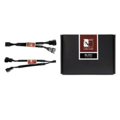 11cm 4Pin PWM Fan Power Splitter Cables (2 Pack), Black
