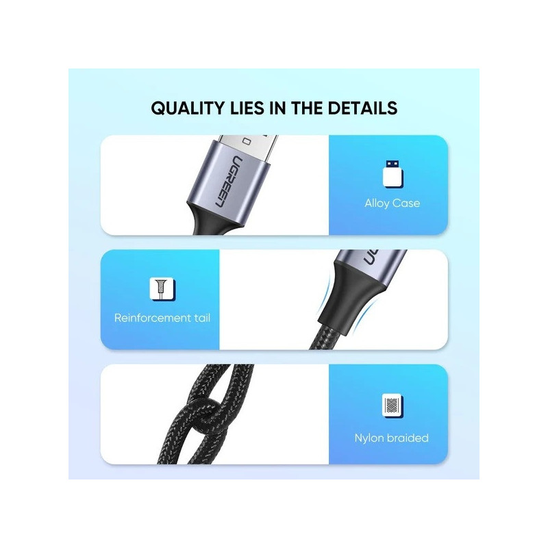 UGREEN 60128 UGREEN USB A to C Quick Charging Cable 2M