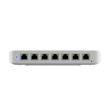 Ultra 60W, Compact 8-port Layer 2 GbE PoE Switch, Versatile Mounting, 7 GbE PoE+ Output ports, 1 GbE Port, Includes PSU, 2Yr War