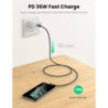 UGREEN 60763 90 Degree USB-C to Lightning Cable 1M