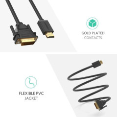 UGREEN HDMI to DVI Cable 2m Black 10135