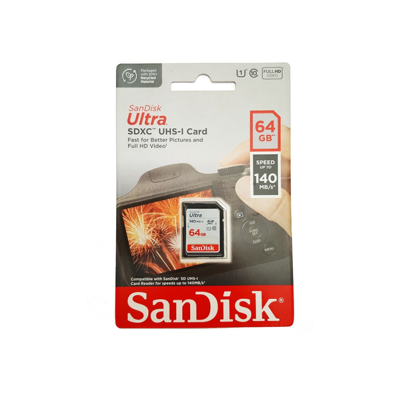 SanDisk 64GB Ultra SDXC UHS-I Card (SDSDUNB-064G-GN6IN)