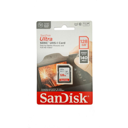 SanDisk 128GB Ultra SDXC UHS-I Card (SDSDUNB-128G-GN6IN)