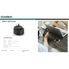 CHOETECH C0203 USB-A AC Adapter (AU standard) 12W