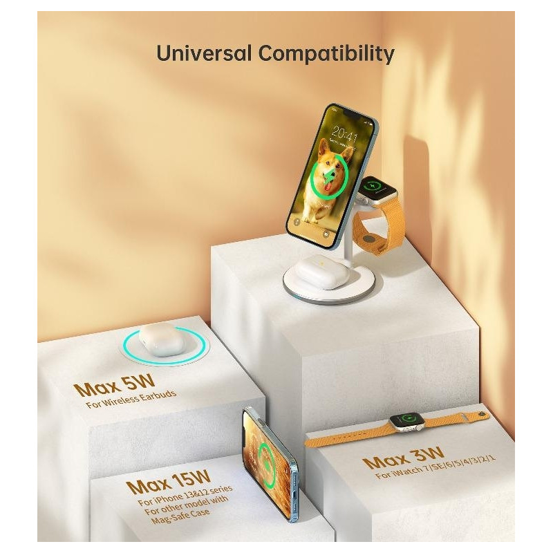 CHOETECH T585-F 3-in-1 Wireless Charging Station Dock
