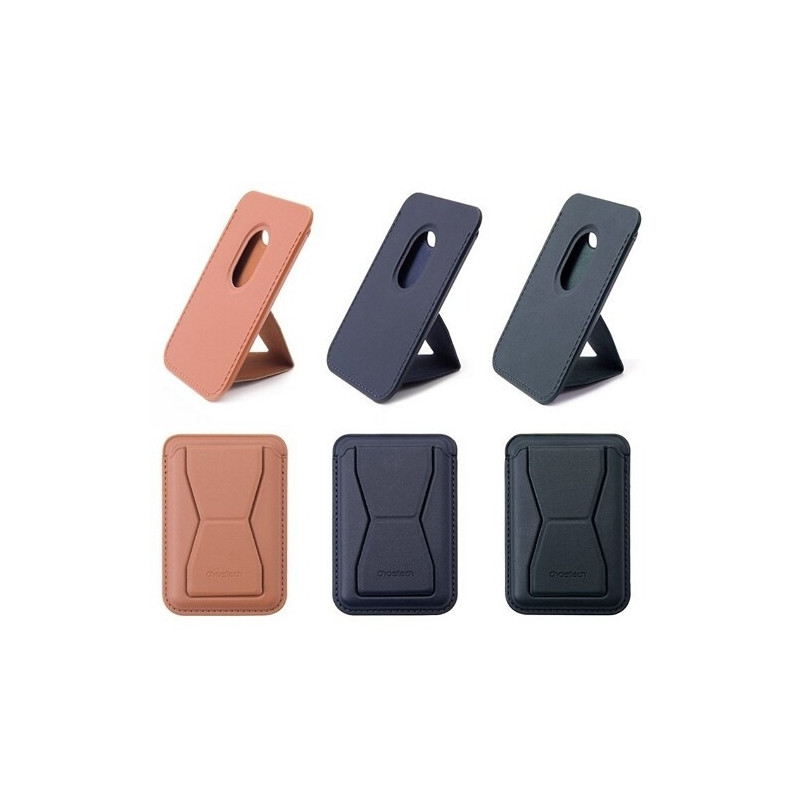 CHOETECH PC0003-DBW Magnetic Card Holder for iPhone 12/13/14 (Brown)