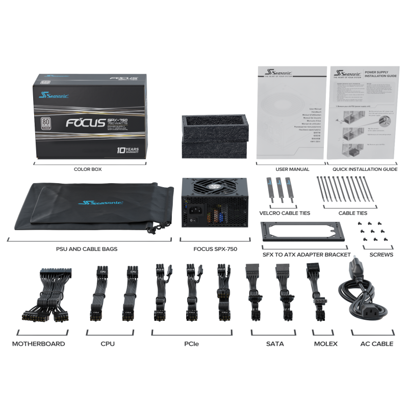 Seasonic FOCUS SPX-750 750W Fully Modular PSU