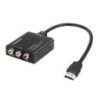 Composite AV CVBS to HDMI Video Converter 1080p Upscaler Alloy Case