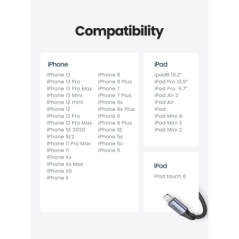 UGREEN 60158 USB-A to Lightning Charging Cable 2M Black