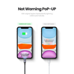 UGREEN 60158 USB-A to Lightning Charging Cable 2M Black