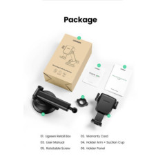 UGREEN 60990 Gravity Phone Holder with Suction Cup (Black)