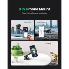 UGREEN 60990 Gravity Phone Holder with Suction Cup (Black)