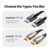 UGREEN 80394 DP V1.4 Male to Male Plastic Case Braided Cable 5M