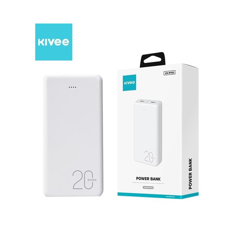 KIVEE PT63 20000mAh Power Bank White