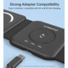 CHOETECH T588-F-BK 3-in-1 Foldable Fast Wireless Charger for Phone/Watch/Earphone