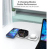 CHOETECH T588-F-WH 3-in-1 Foldable Fast Wireless Charger for Phone/Watch/Earphone