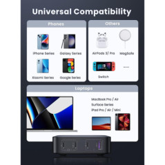 UGREEN 15613A 100W USB-C Charger, Nexode 4-Port GaN II Charging Station