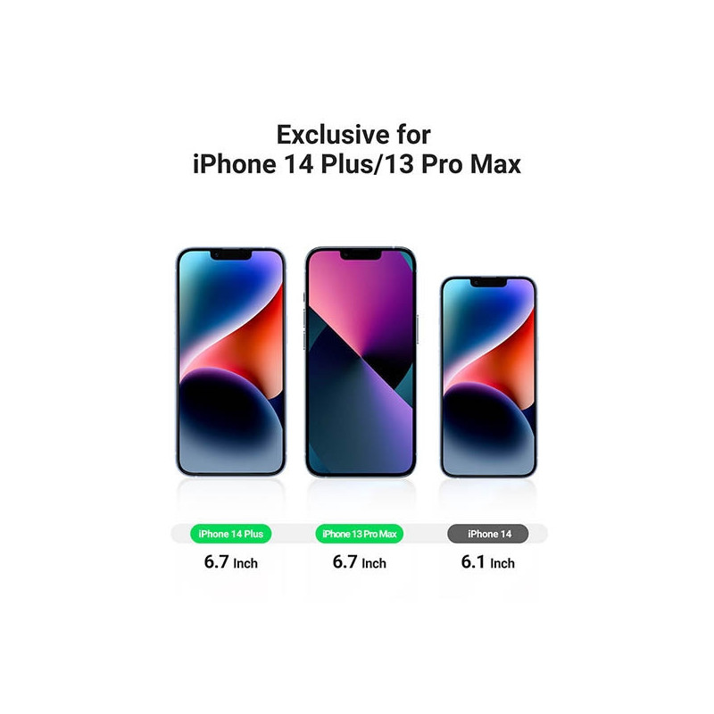 UGREEN 80969 Full Coverage HD Tempered Glass Screen Protector with Precise-Align Applicator for iPhone 13 Pro Max / 14 Plus (2-P