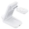 CHOETECH T608-F 15W 4-in-1 Wireless Charger Stand for iWatch and Samsung Watch (White)