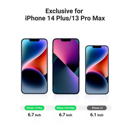 UGREEN 80992 Full Coverage Privacy Tempered Glass Screen Protector with Precise-Align Applicator for iPhone 13 Pro Max / 14 Plus