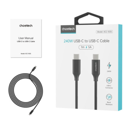 CHOETECH XCC-1035 USB-C M to M PD3.1 240W Super Fast Charging Cable 1M 