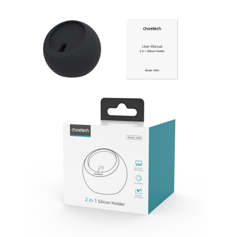 CHOETECH H050-BK Magnetic Holder for iPhone 12/13/14 /15 Series and iWatch (Black)