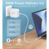 CHOETECH PD6008  GAN Dual Type-C 100w Travel Charger (US/EU/UK/AU)