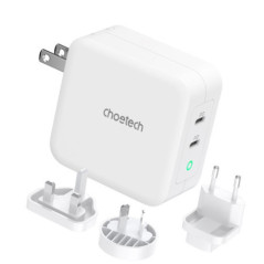CHOETECH PD6008  GAN Dual Type-C 100w Travel Charger (US/EU/UK/AU)
