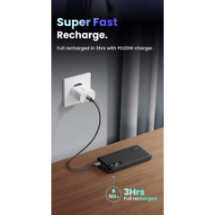 UGREEN 25742 10000mAh Two-way Fast Charging Power Bank Black