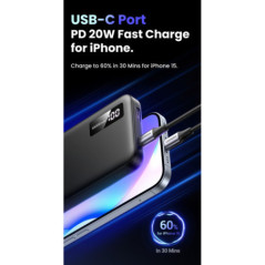 UGREEN 25742 10000mAh Two-way Fast Charging Power Bank Black
