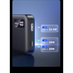UGREEN 25742 10000mAh Two-way Fast Charging Power Bank Black