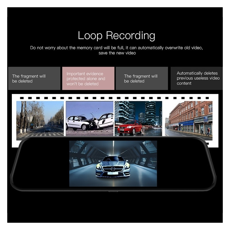Anytek T600 Ultra HD Dual Cameras 5.5 inch IPS Touch Screen Car DVR Driving Recorder