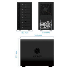 ICY BOX IB-3810-C31 SINGLE enclosure for 10x HDD with USB 3.1 (Gen 2) Type-C or Type-A interface