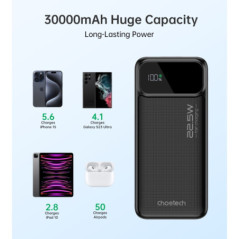 CHOETECH B730 30000mAh Power Bank PD22.5W with Digital Display