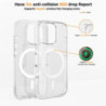 Ultimake Shockproof Transparent Magsafe Cover Case for iPhone 16 