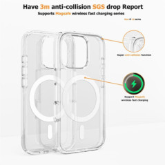 Ultimake Shockproof Transparent Magsafe Cover Case for iPhone 16 Pro 