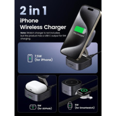 UGREEN 35278 2-in-1 Magsafe Wireless Charger with Stand