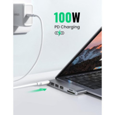UGREEN 60560 USB-C Hub for MacBook Aluminum Type-C Adapter with 3 USB 3.0 100W