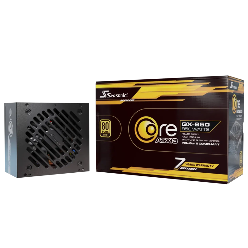 Seasonic Core GX-850 ATX3 80 Plus Gold Full Modular 850W PSU (SRP-CGX851-A5A32SF) 