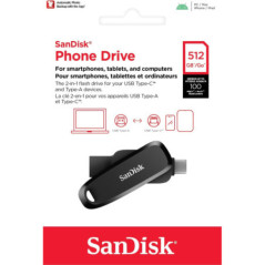 SanDisk 512GB Phone Dual Drive USB3.2 Type C+A Yellow Daffodil (SDDDC6-512G-G46YD)
