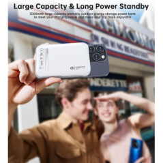 CHOETECH B743-WH 10000mAh PD20W Magnetic Power Bank with Holder White