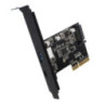 Simplecom EC312v2 PCIe x4 to 2-Port USB 3.2 Gen II 10Gbps USB-C and USB-A Expansion Card