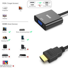 BENFEI HDMI to VGA Gold-Plated HDMI to VGA Adapter