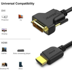 BENFEI HDMI to DVI, Bi Directional DVI-D 24+1 Male to HDMI Male High Speed Adapter Cable