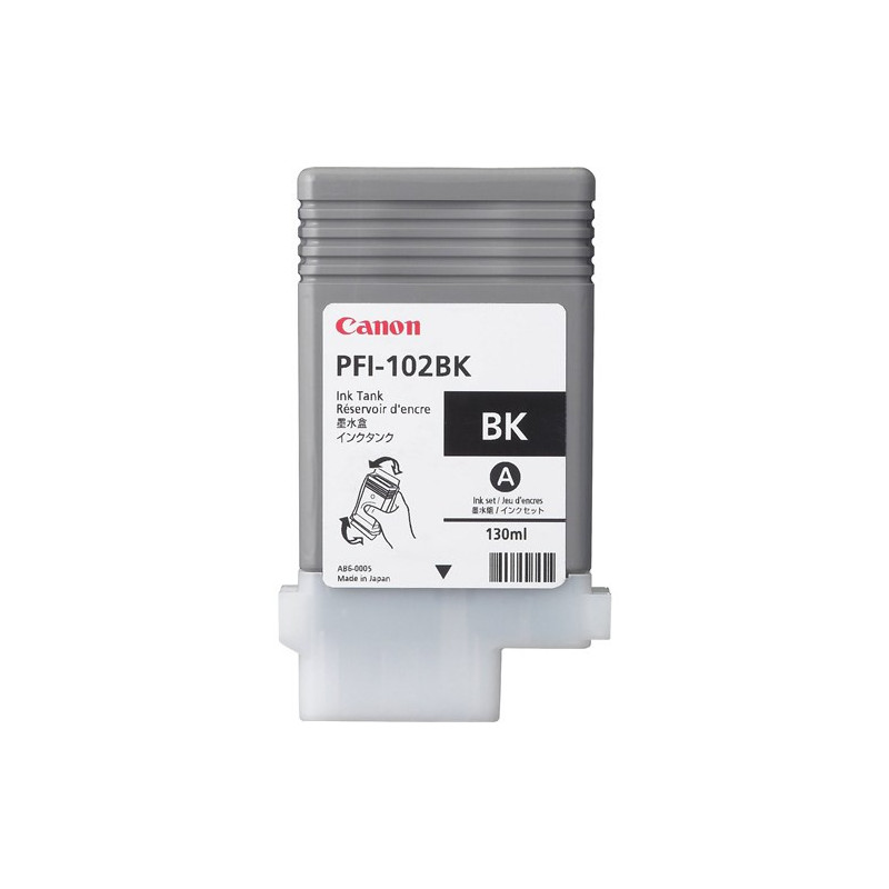PFI-102BK BLACK INK TANK 130ML FOR IMAGEPROGRAF IPF500 IPF600 IPF650 IPF700