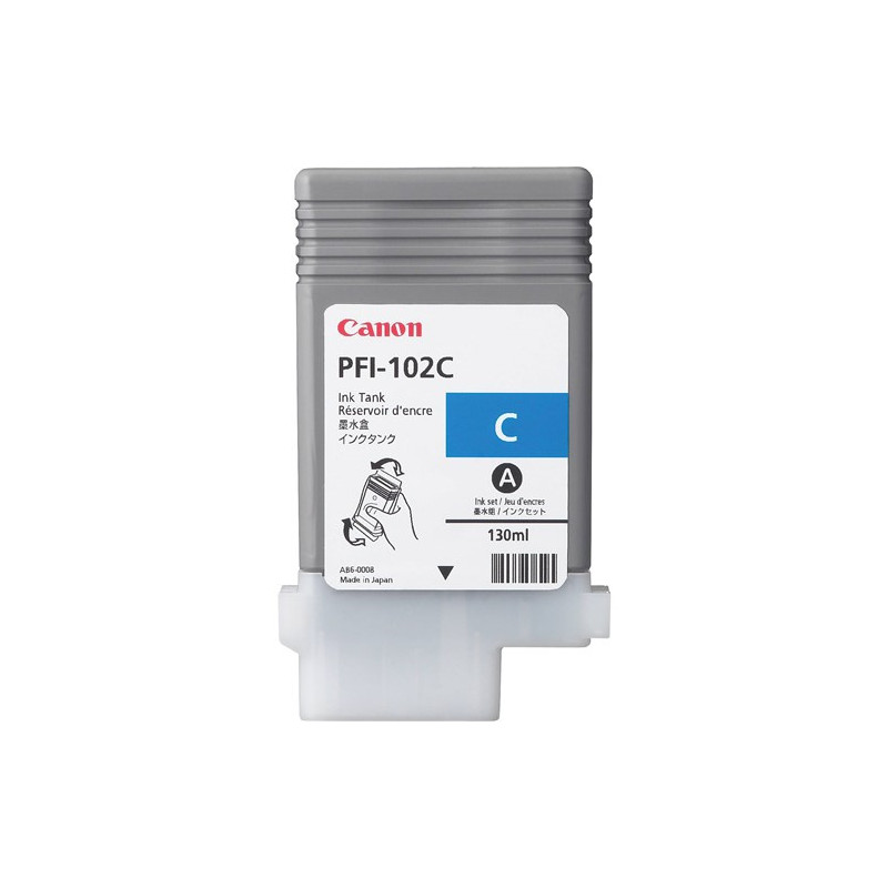 PFI-102C CYAN INK TANK 130ML FOR IMAGEPROGRAF IPF500 IPF600 IPF650 IPF700