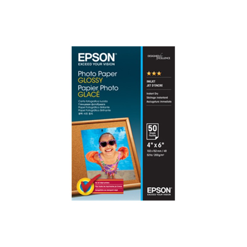 EPSON C13S042547 PHOTO PAPER GLOSSY 4X6 50 SHEET