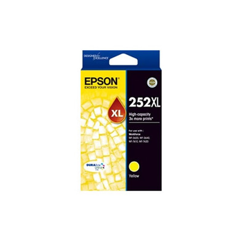 252XL HIGH CAPACITY DURABRITE ULTRA YELLOW INK FOR WORKFORCE PRO WF-3620 3640 7610 7620